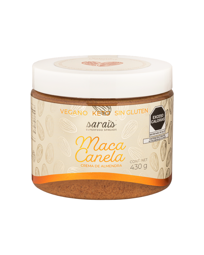 Crema de almendra maca y canela 430g