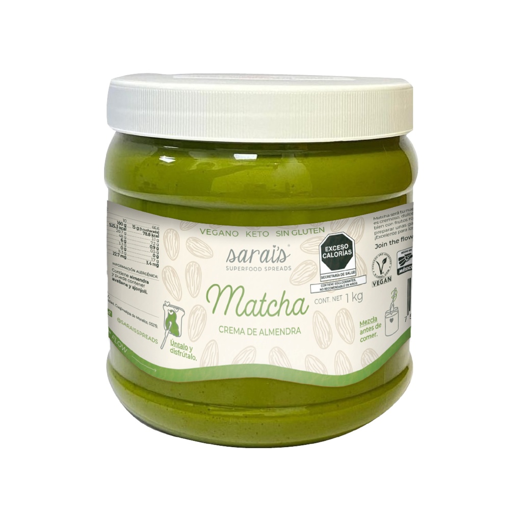 Crema de Almendra con Matcha 1kg